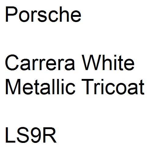 Porsche, Carrera White Metallic Tricoat, LS9R.